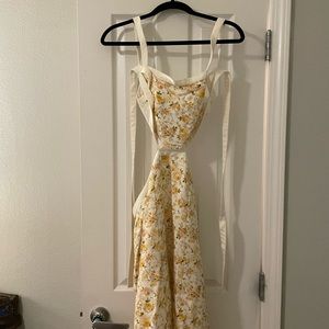 Linen cutout dress